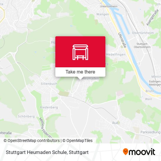 Карта Stuttgart Heumaden Schule