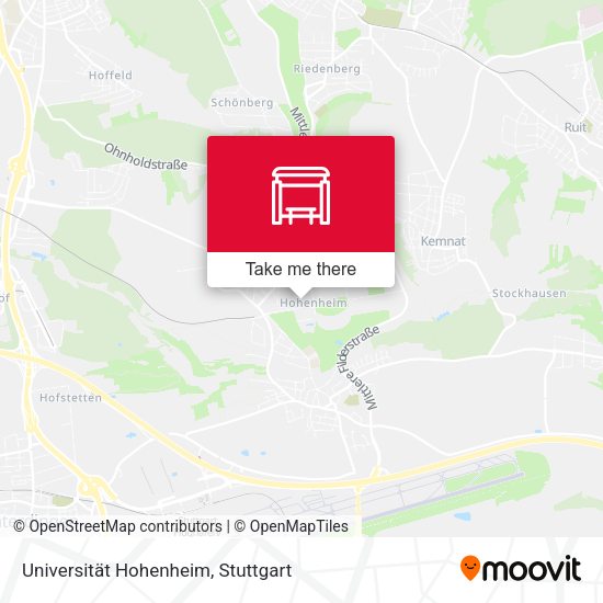 Universität Hohenheim map