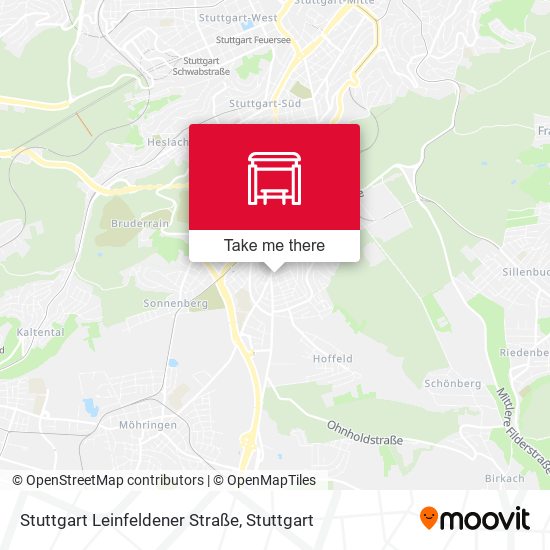 Карта Stuttgart Leinfeldener Straße