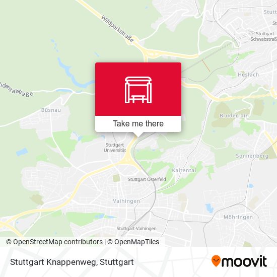 Карта Stuttgart Knappenweg