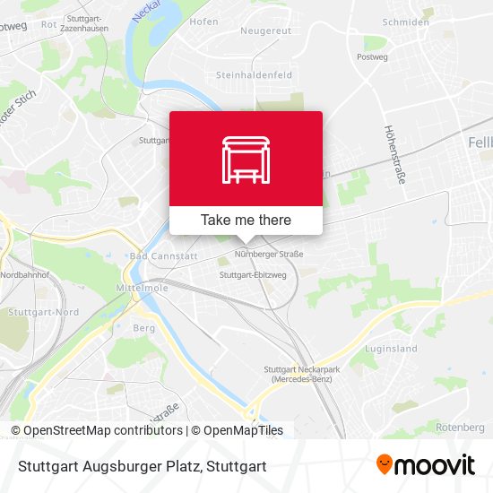 Карта Stuttgart Augsburger Platz