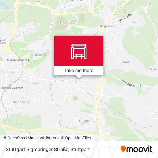 Карта Stuttgart Sigmaringer Straße