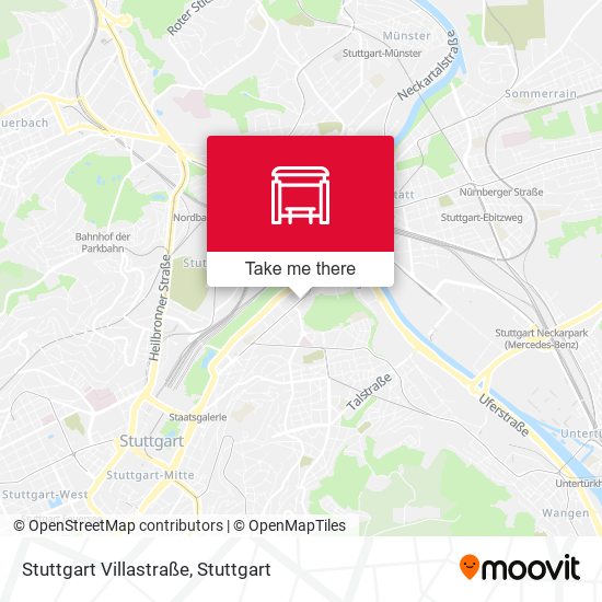 Stuttgart Villastraße map