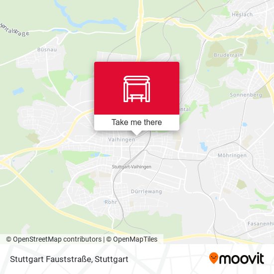 Карта Stuttgart Fauststraße