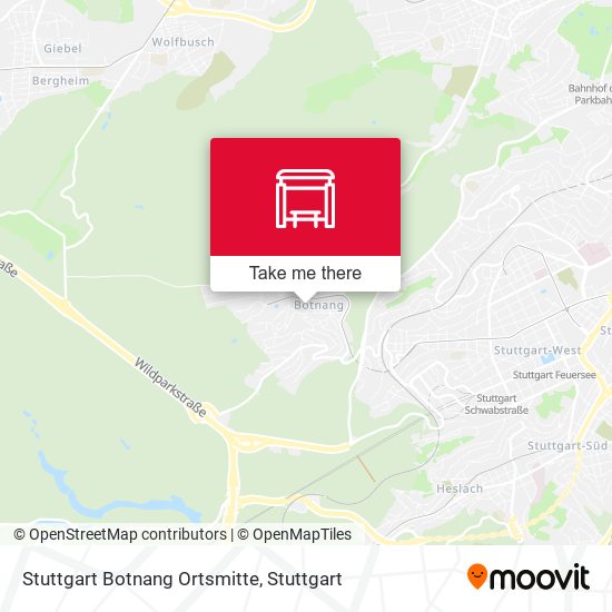Stuttgart Botnang Ortsmitte map