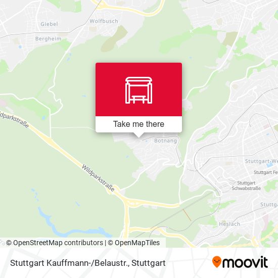 Stuttgart Kauffmann-/Belaustr. map