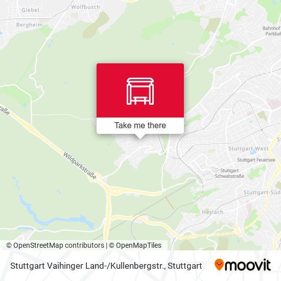 Stuttgart Vaihinger Land- / Kullenbergstr. map