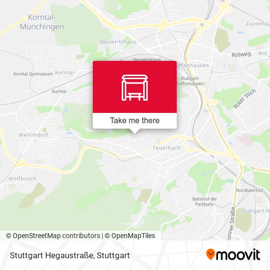 Stuttgart Hegaustraße map