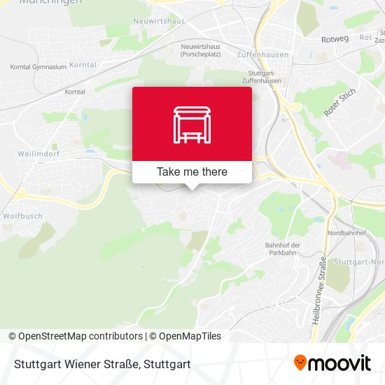 Карта Stuttgart Wiener Straße