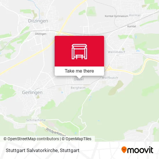 Stuttgart Salvatorkirche map