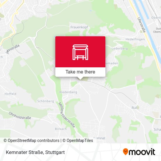 Stuttgart Kemnater Straße map