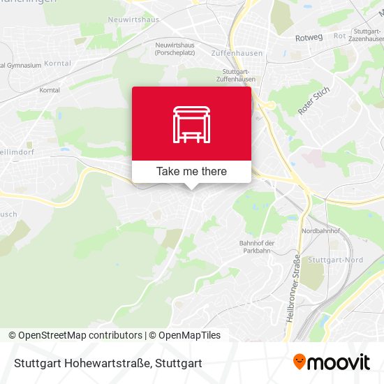 Карта Stuttgart Hohewartstraße