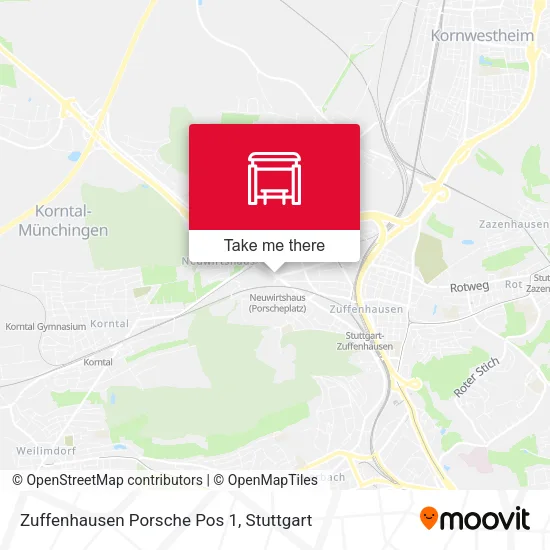 Карта Zuffenhausen Porsche Pos 1