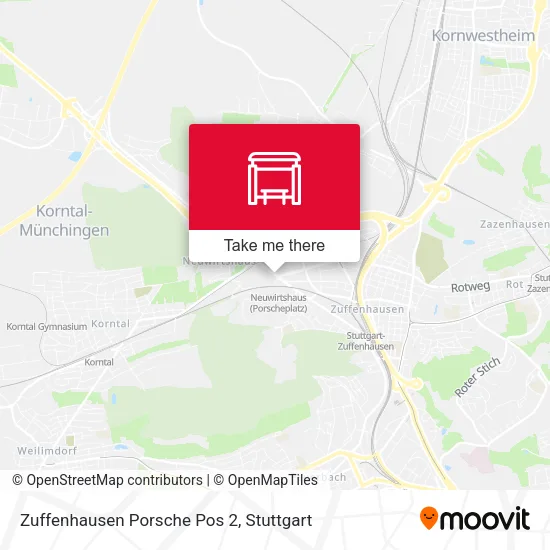 Карта Zuffenhausen Porsche Pos 2