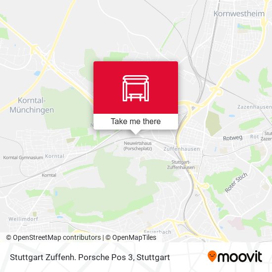 Stuttgart Zuffenh. Porsche Pos 3 map