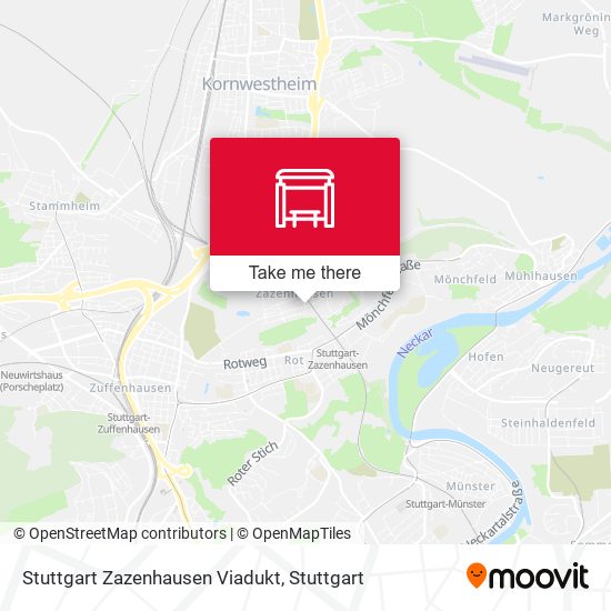 Карта Stuttgart Zazenhausen Viadukt