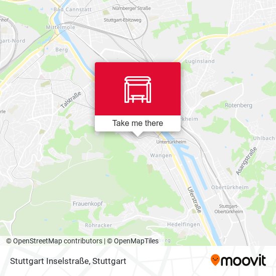 Stuttgart Inselstraße map