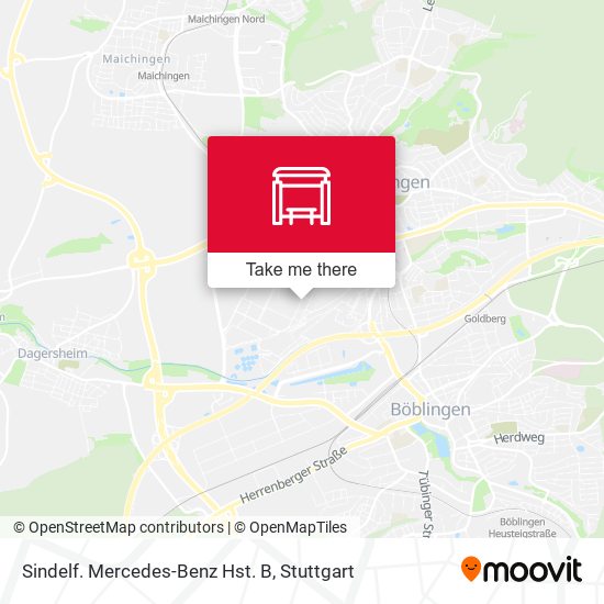 Sindelf. Mercedes-Benz Hst. B map