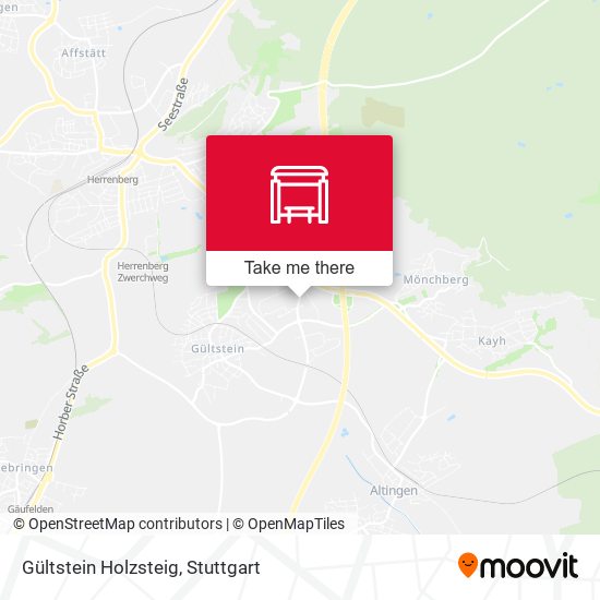 Gültstein Holzsteig map