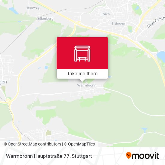 Карта Warmbronn Hauptstraße 77