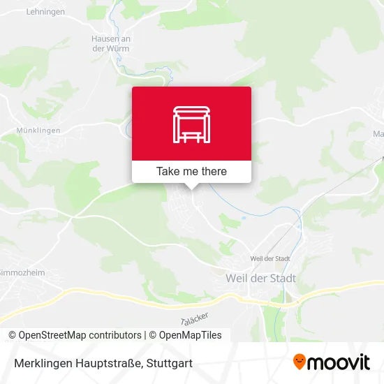 Карта Merklingen Hauptstraße