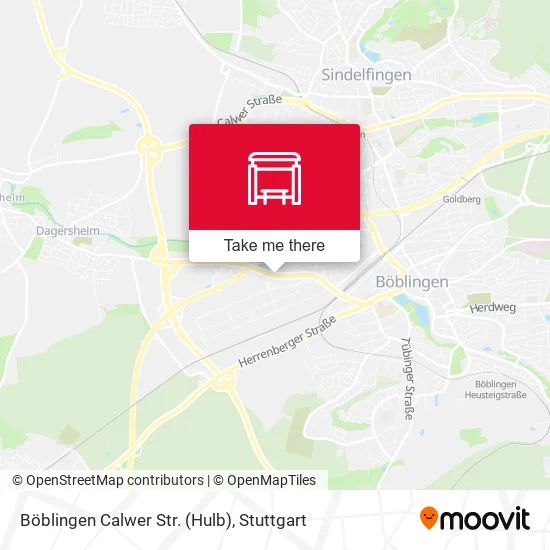Карта Böblingen Calwer Str. (Hulb)