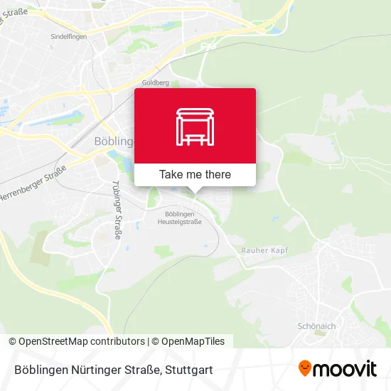 Карта Böblingen Nürtinger Straße