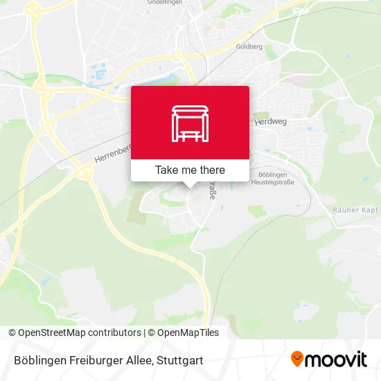 Карта Böblingen Freiburger Allee
