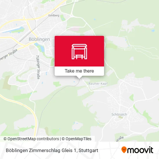 Карта Böblingen Zimmerschlag Gleis 1