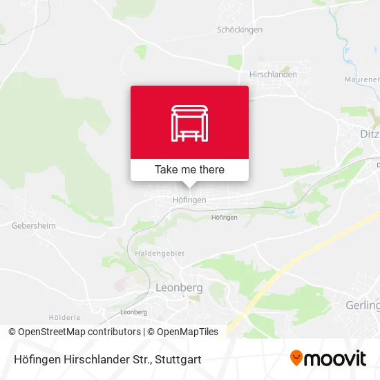 Карта Höfingen Hirschlander Str.