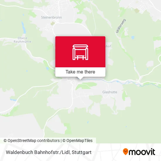 Карта Waldenbuch Bahnhofstr./Lidl
