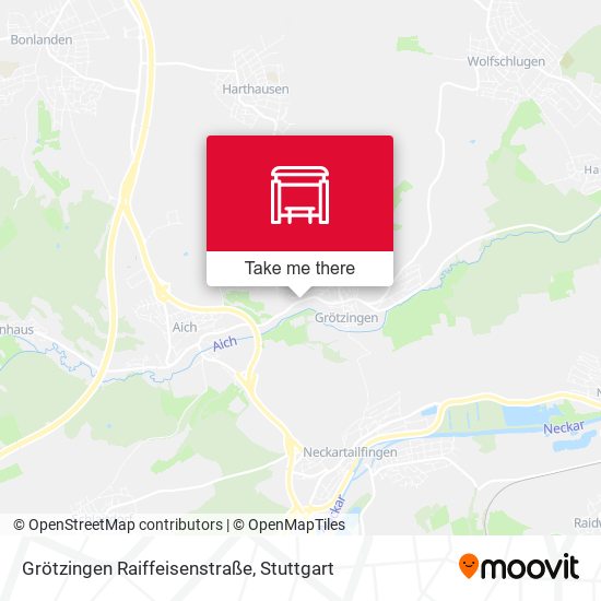 Grötzingen Raiffeisenstraße map