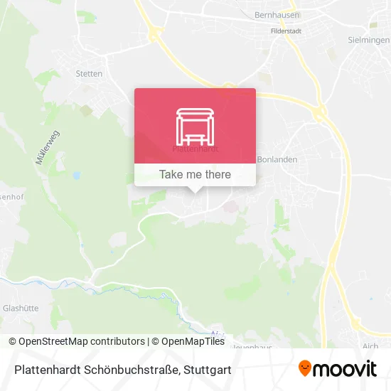 Карта Plattenhardt Schönbuchstraße