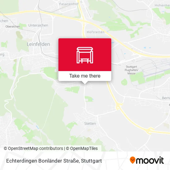 Карта Echterdingen Bonländer Straße