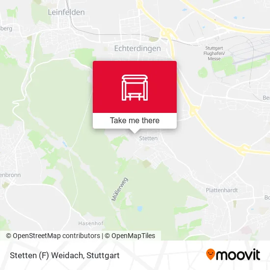 Карта Stetten (F) Weidach