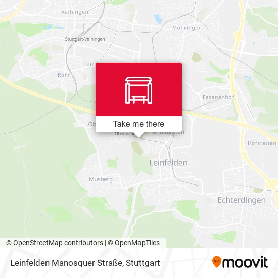 Карта Leinfelden Manosquer Straße