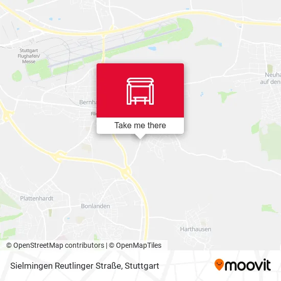 Карта Sielmingen Reutlinger Straße