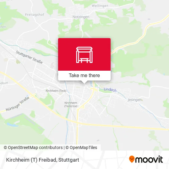 Карта Kirchheim (T) Freibad