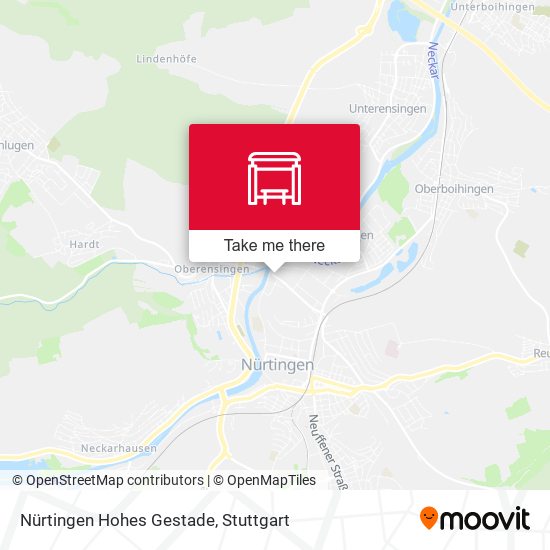 Nürtingen Hohes Gestade map