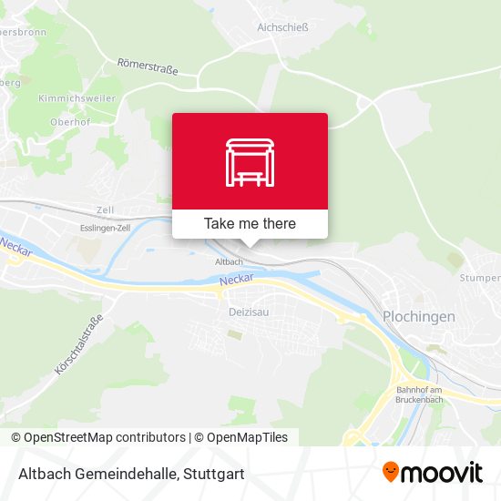 Altbach Gemeindehalle map