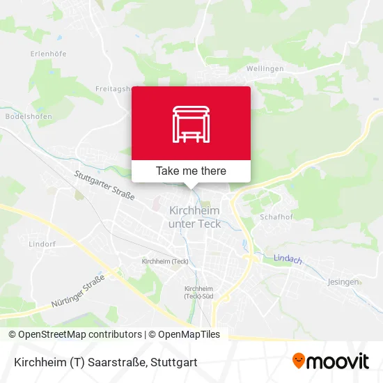 Карта Kirchheim (T) Saarstraße