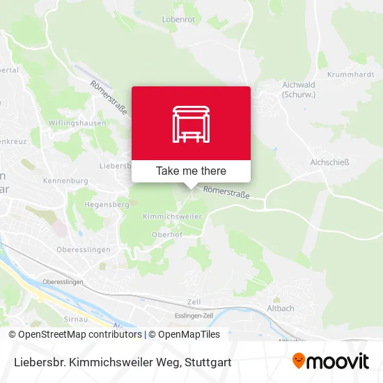 Карта Liebersbr. Kimmichsweiler Weg