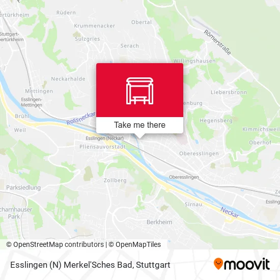 Карта Esslingen (N) Merkel'Sches Bad
