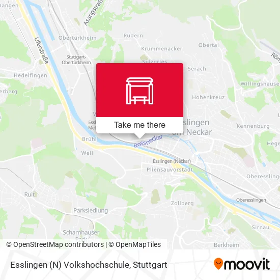 Карта Esslingen (N) Volkshochschule