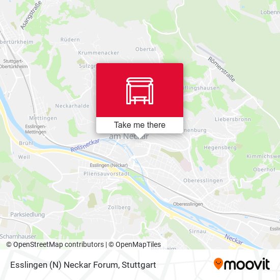 Esslingen (N) Neckar Forum map