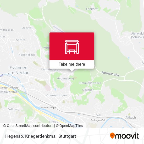 Hegensb. Kriegerdenkmal map