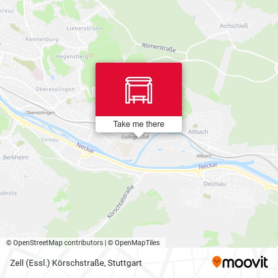 Карта Zell (Essl.) Körschstraße