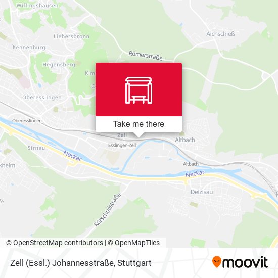 Карта Zell (Essl.) Johannesstraße