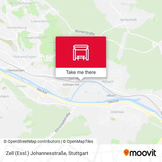 Карта Zell (Essl.) Johannesstraße
