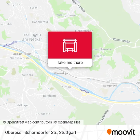 Карта Oberessl. Schorndorfer Str.